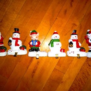 Family of 6 Christmas stockings holder's